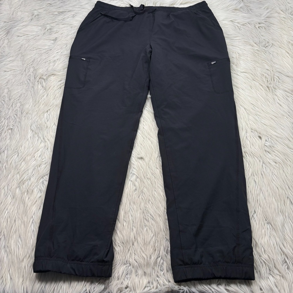 Eddie Bauer Women's 16 Black Fleece Lined Cargo Jogger Pants Hiking Camping